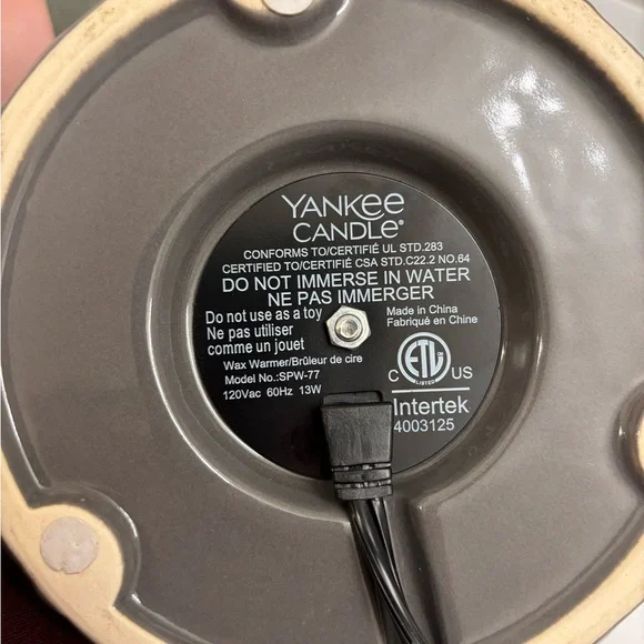 Yankee Candle • Ceramic Wax Warmer • Aztec Gray • With Timer - Picture 4 of 6